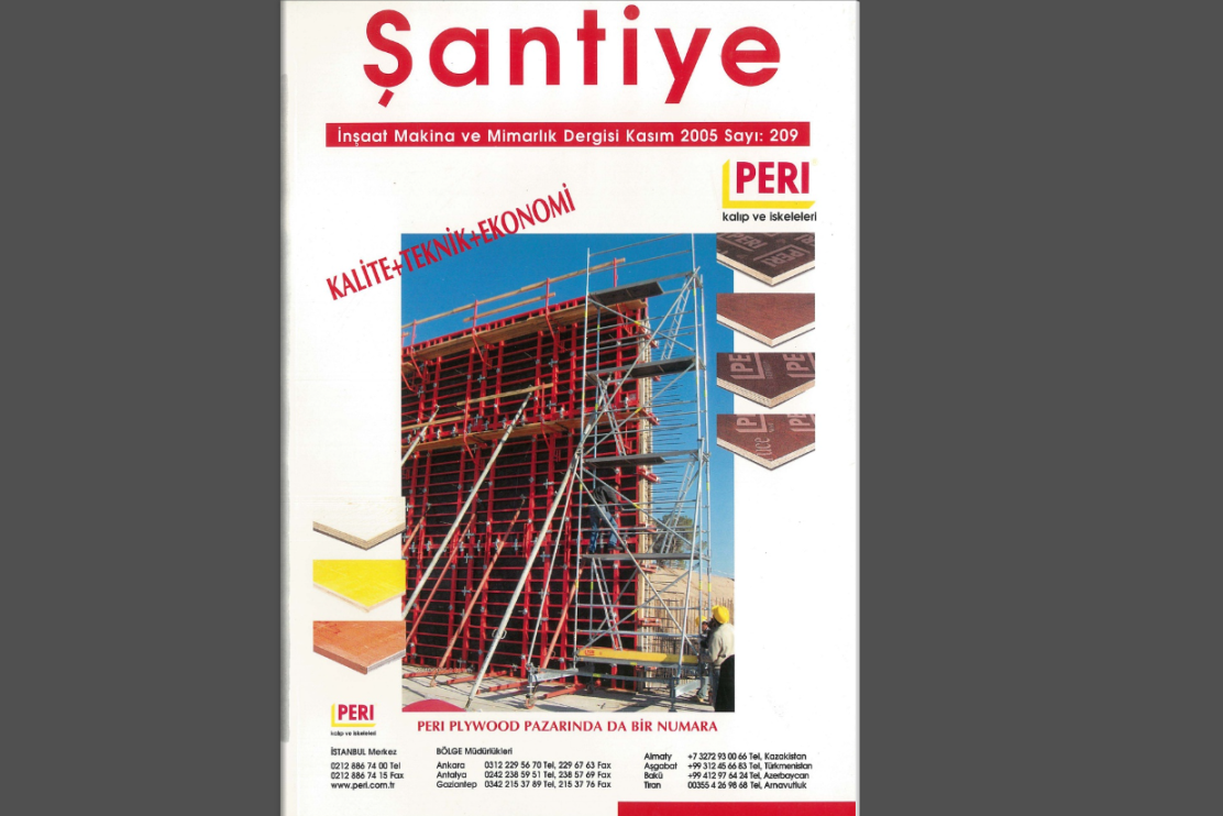 Şantiye'nin Kasım 2005 (209.) Sayısı Yayında