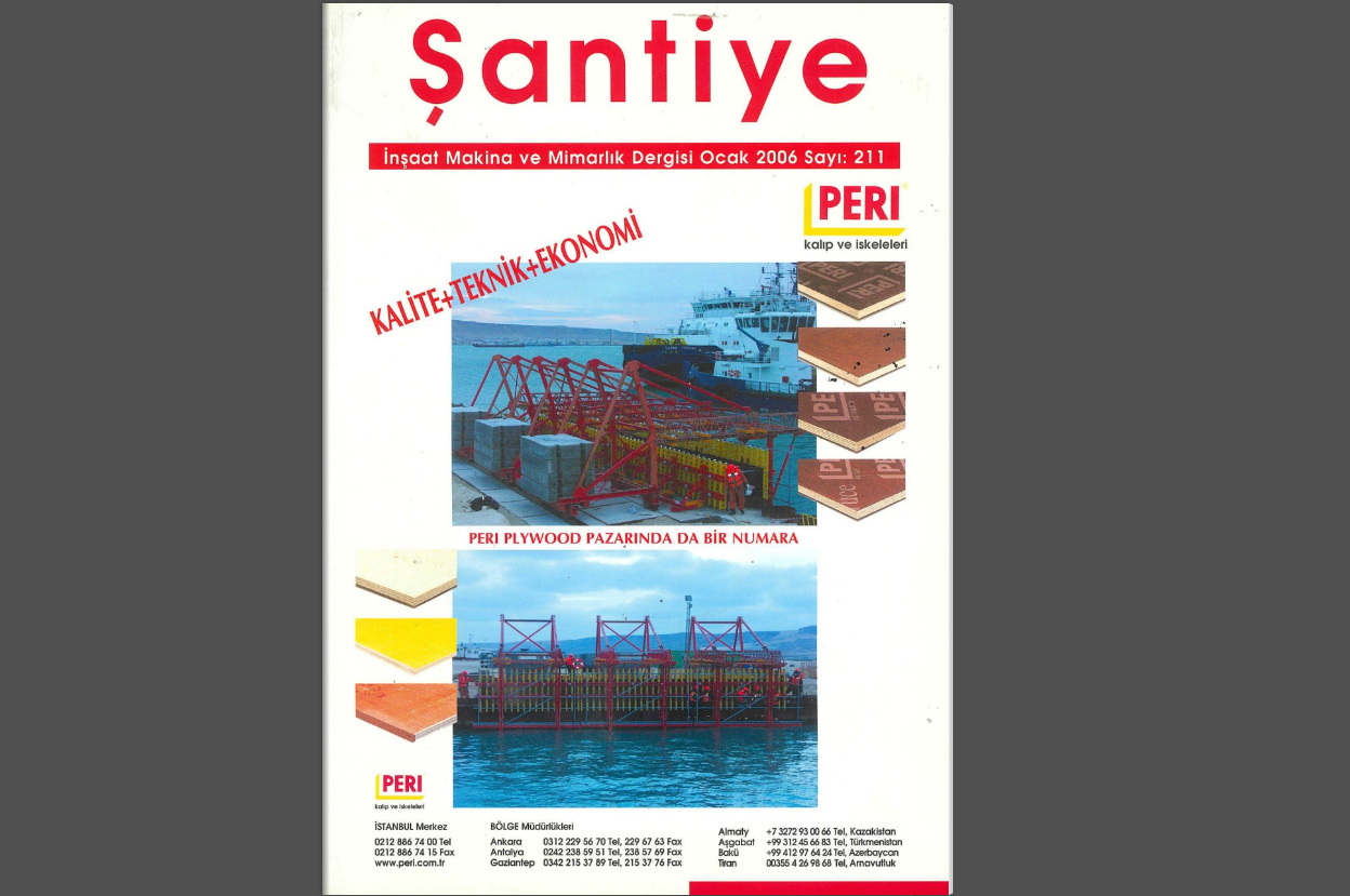 Şantiye'nin Ocak 2006 (211.) Sayısı Yayında