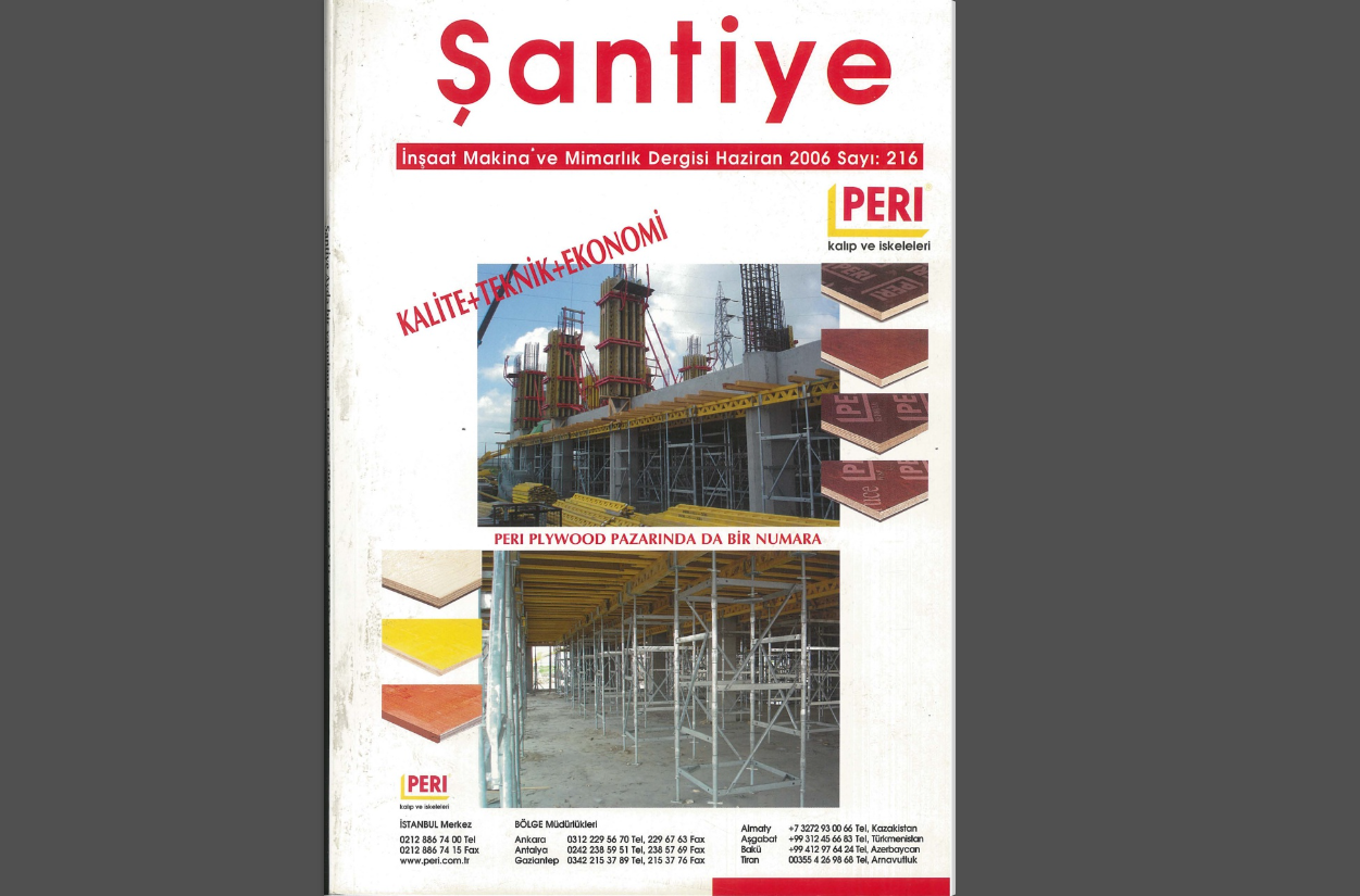 Şantiye'nin Haziran 2006 (216.) Sayısı Yayında