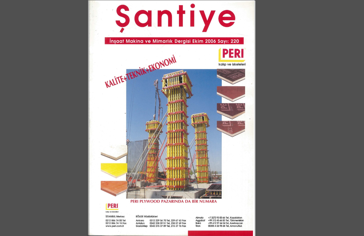 Şantiye'nin Ekim 2006 (220.) Sayısı Yayında