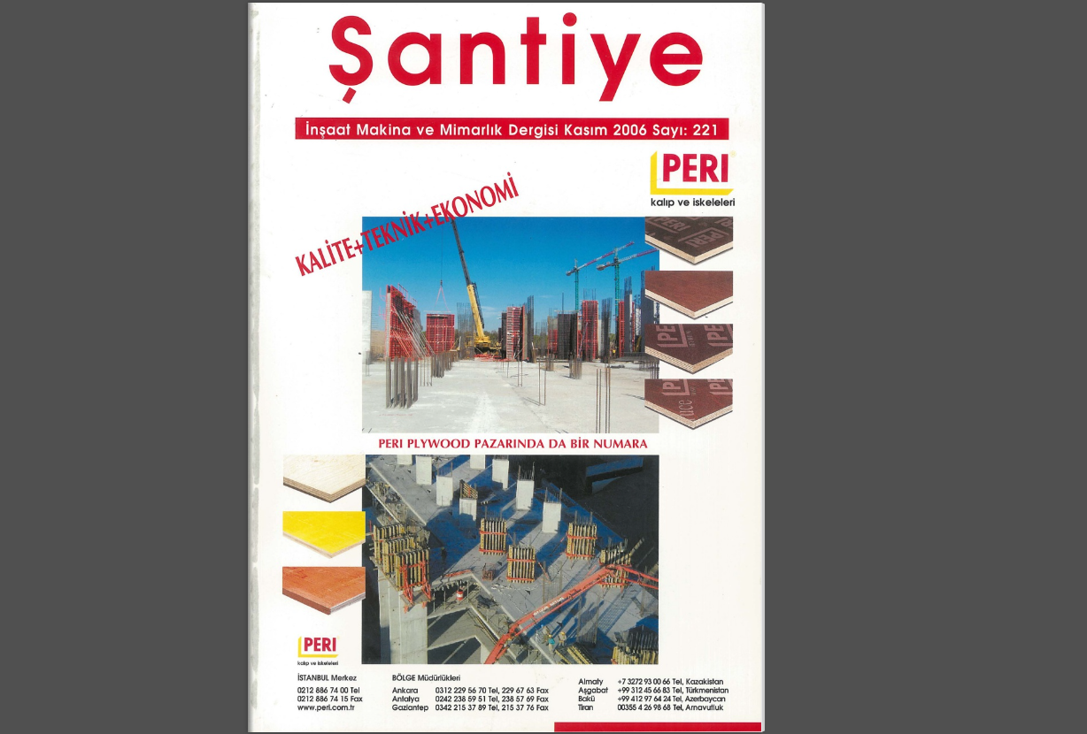 Şantiye'nin Kasım 2006 (221.) Sayısı Yayında