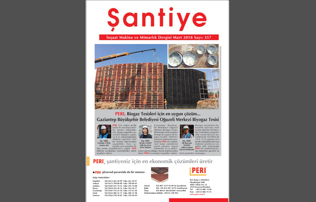 Şantiye'nin Mart 2018 (357.) Sayısı Yayında