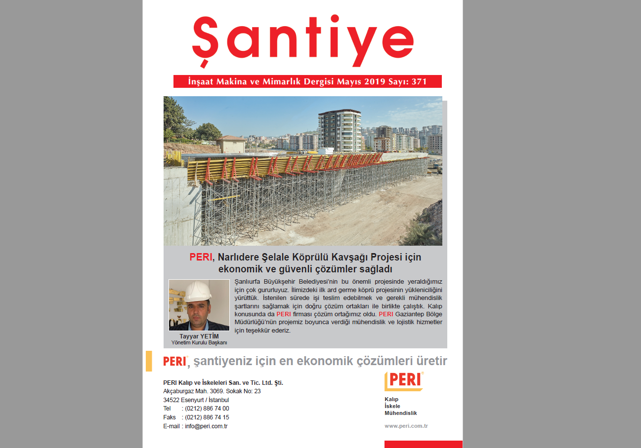 Şantiye'nin Mayıs 2019 (371.) Sayısı Yayında