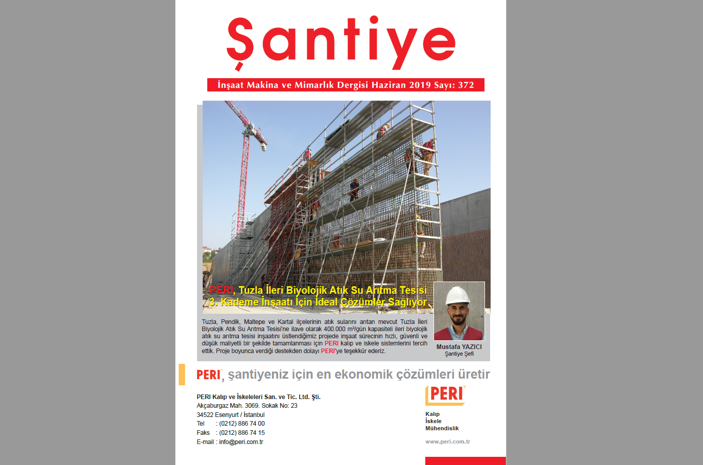 Şantiye'nin Haziran 2019 (372.) Sayısı Yayında