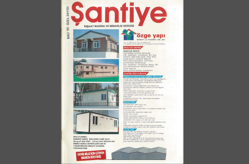 Şantiye'nin Aralık 1992 ve Ocak 1993 (55. ve 56.) Sayısı Yayında